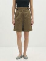 Bermudas khaki con cinturón en la cintura Paolina - Imagen 3