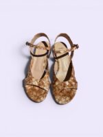 Sandalia piel print